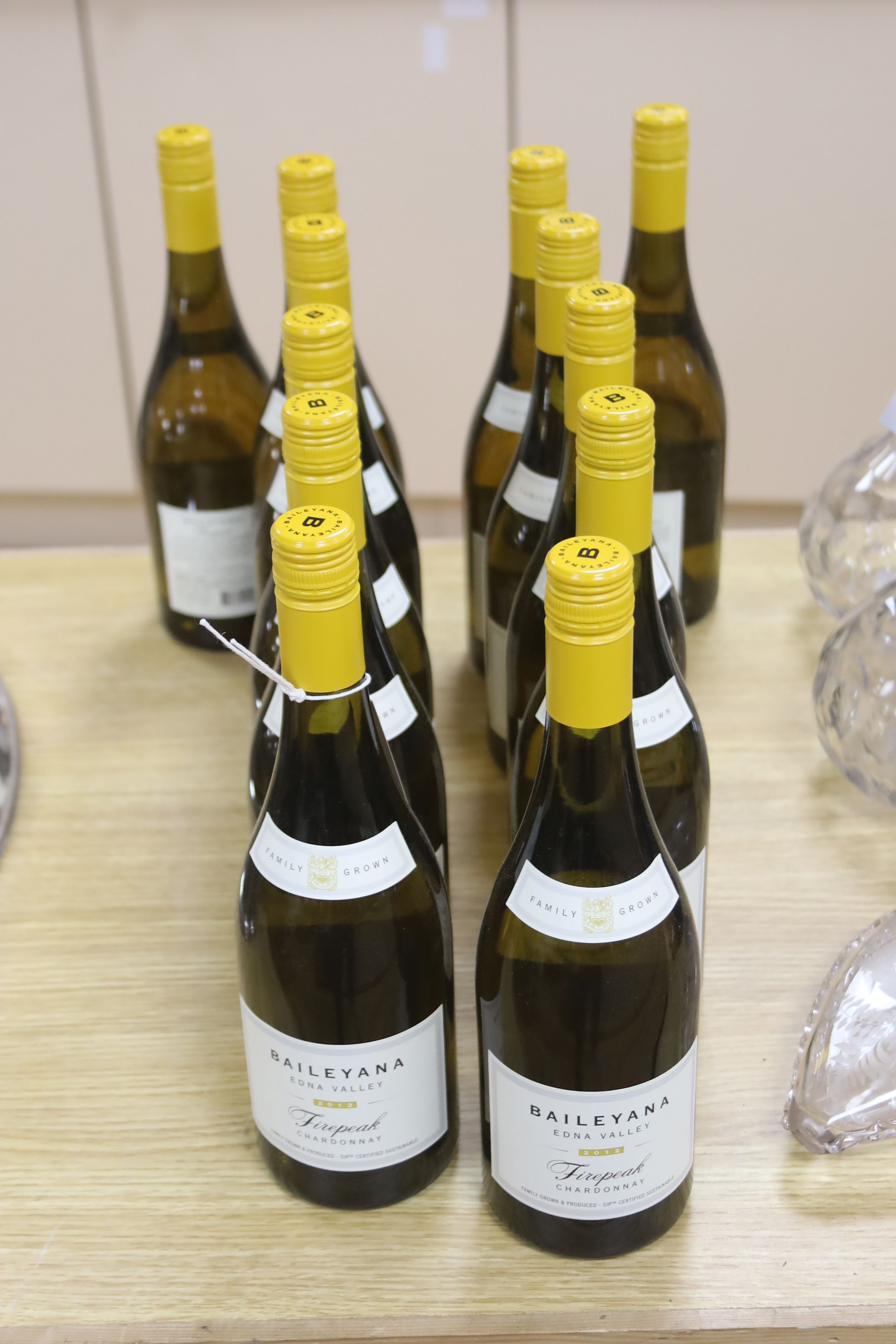 Twelve bottles of Baileyana Firepeak Vineyard Chardonnay-Edna Valley, 2012, 75cl